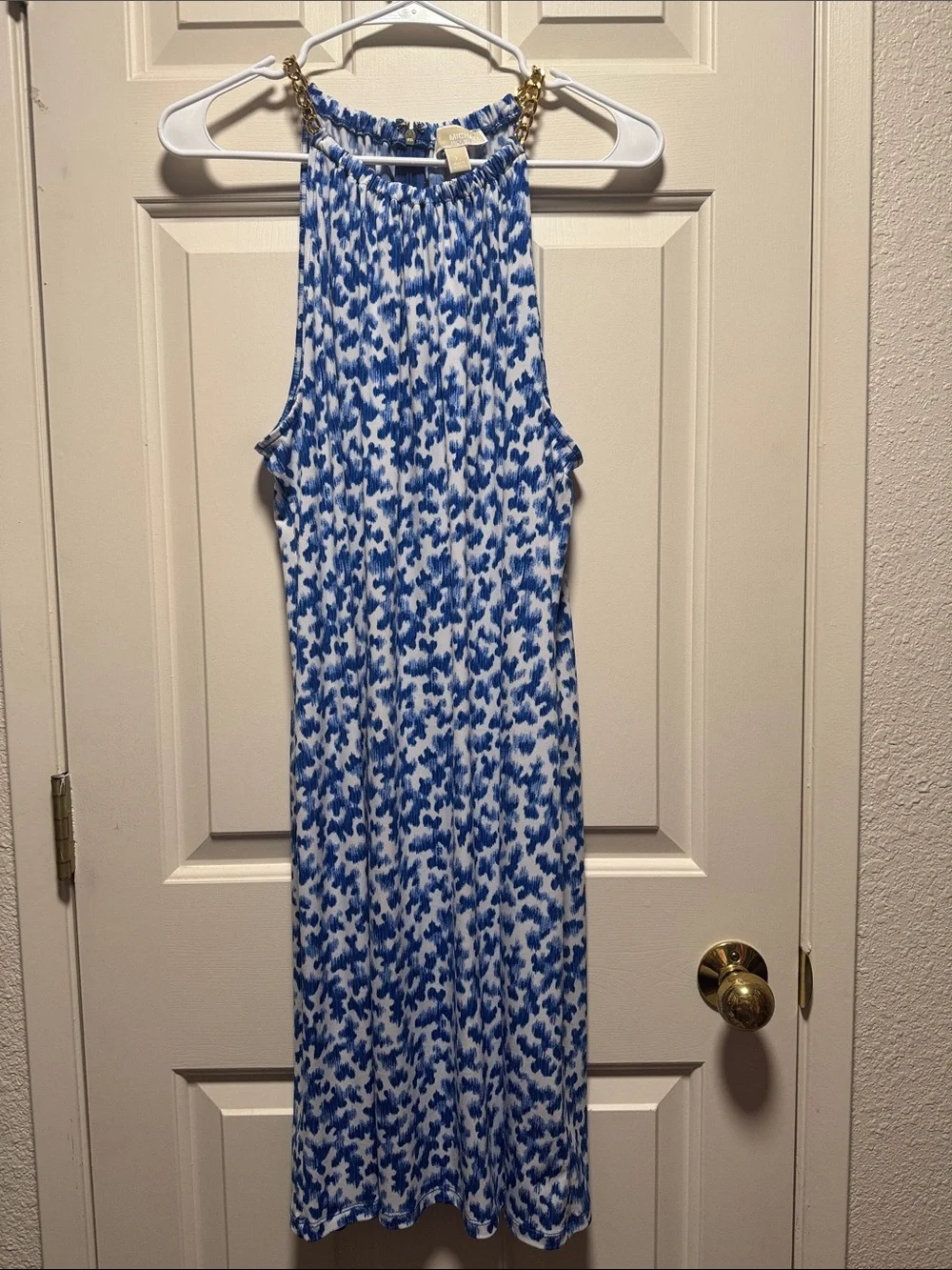 MICHAEL Michael Kors Blue & White Abstract Printed Dress - Picture 1 of 7